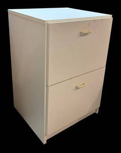 S - White 2-Drawer Vertical File Cabinet