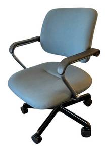 LL - Office Chair - Adjustable, Slate Blue Fabric, 5-Star Base