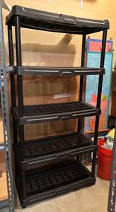 S - 4-Tier Plastic Shelving Unit
