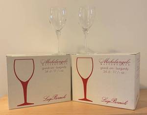 LL - Luigi Bormioli Michelangelo Burgundy Glasses - Two Cases of Six