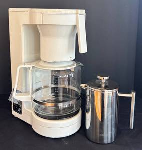 LR -Krups Drip Coffee Maker with Glass Carafe and Secura Stainless French Pot