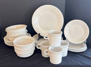 LR - Fiesta White Dinnerware Set - Service for Four