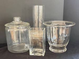 LR - Clear Glass Vases & Jar Collection