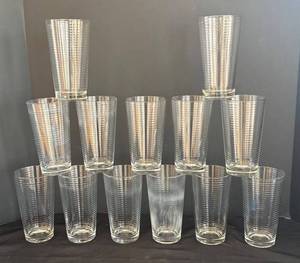 LR - 13 Crate & Barrel Rings Pattern Tumblers