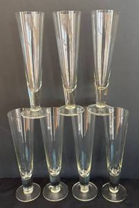 LR - Set of Seven Pilsner Glasses