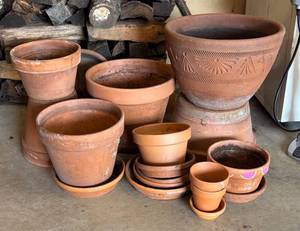 G - Variety of Terracotta Planter Pots