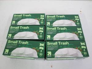 Lot of small drawstring trash bags...