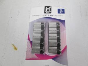 10 9 Volt batteries...