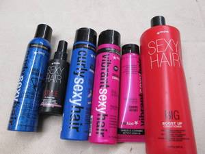 Assorted hair care products...