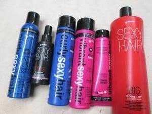 Assorted hair care products...