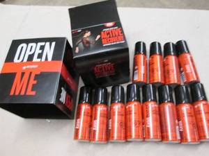 12 Active recovery spray cans...