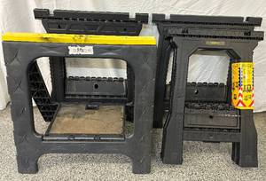 Set of 5 Folding Saw Horses with Lower Tray