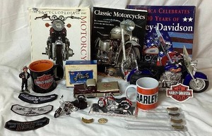 Harley Davidson Collectors Bundle - Replicas, Books, Patches, Mugs and More