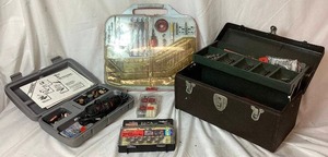 Dremel Tool Bundle - Dremel Model 395, Dremel Accessories, Drill Bits, Hole Saws with Metal Tool Box