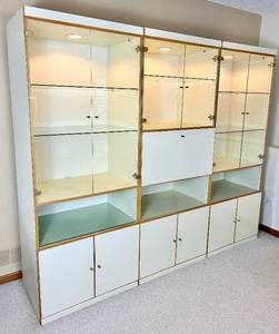 Three Matching MCM Authentic Bauhaus Cabinet System