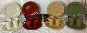 Signature Sorrento Collection  Dinnerware by Debby Segura - 8 Plates and 11 Mugs