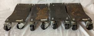 Set of 4 P & J Products Car Wheel DolliesTire Skates