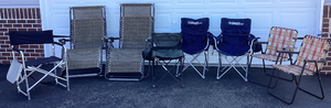 Summertime Collection of LawnPatioCamp Chairs