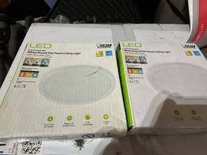 Feit Electric 5 in LED Flat Panel Ceiling Lights Selectable Color 2 Pc