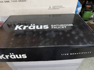 Kraus KGW-1700SN Vessel Glass Waterfall Bathroom Faucet Satin Nickel