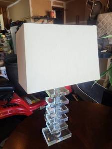 Acrylic Stack Table Lamp With Shade