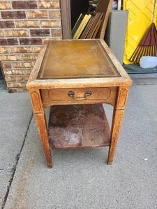 Vintage Mersman Side Table With Drawer & Shelf