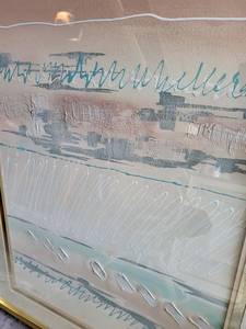 Framed Abstract Artwork 32 X 25