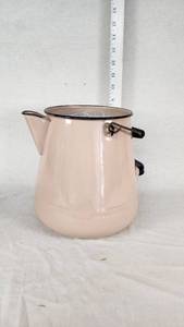 Pink Enamelware Cowboy Coffee Pot