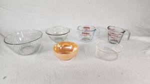 Glass Mixing and Measuring Bowls Including Pyrex