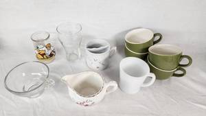 Drinkware and Cups including Green Ceramic Cups and Glass Mugs