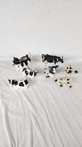 Set of Russ Berrie Cow Figurines and Creamer