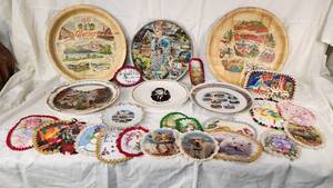 Souvenir Plates and Doilies Collection