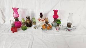 Lot of Vintage Decorative Mini Oil Lamps