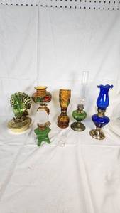 Assorted Vintage Oil Lamps Collection - Tallest is 11.5