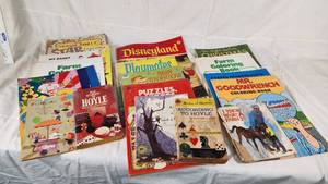 Collection of Vintage Coloring and Activity Books, Including Disney and Sesame Street