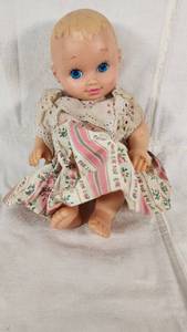 Vintage Lauer Toys Baby Doll with Blue Eyes