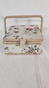 Floral Sewing Box with Supplies