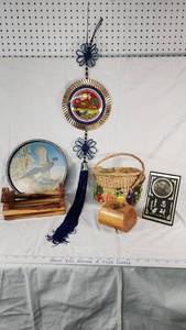 Decorative Wall Hanging, Plate, Basket, and Plaque Assortment