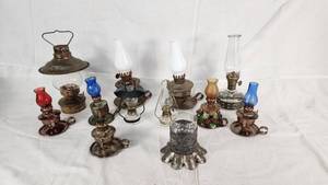 Vintage Small Oil Lamps and Lanterns Collection