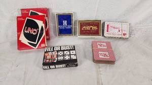 UNO, Fill or Bust, and Various Playing Card Decks