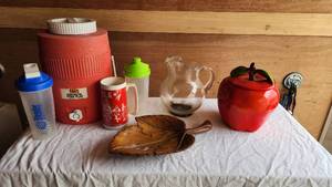 Kent Precision Pork Plan Cooler, Blender Bottle, and Assorted Kitchen Items