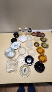 Vintage Glass and Ceramic Ashtrays and Bottles Collection