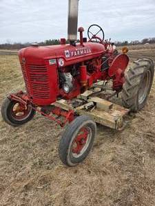 Farmall Super A W/Woods 306 72" Belly Mower (Runs)