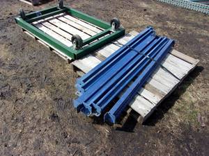 3x5 Rectangle 4 Caster Wheel Cart & 6- 5 2 12 Pallet Rack Beams