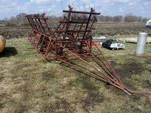 7 Section Spring Tooth Drag On Cart