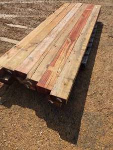 12- 4x6x8 Brown Treated Posts (UNUSED)