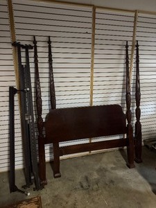 Vintage Solid Wood Queen Size Bed Frame