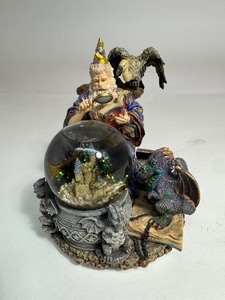 Wizard & Dragon Merlin Music Box Figurine Globe By Westland Giftware
