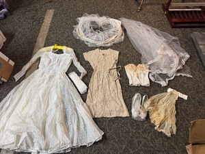 Vintage Dresses, Veils, Shoes, Corset