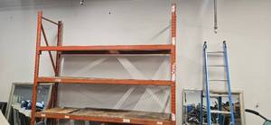 Heavy-Duty Pallet Rack (Rack Only)—Contents on the rack or around the rack are not part of this auction.  Dimensions: 114" L x 27" W x 120" H.